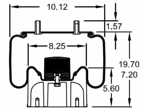 Trailer Air Spring Bag for Hendrickson (Replaces Hendrickson C-21623, C22045, Goodyear 1R13-124) - 2 Pack Aftermarketus Reversible Sleeve Air Springs