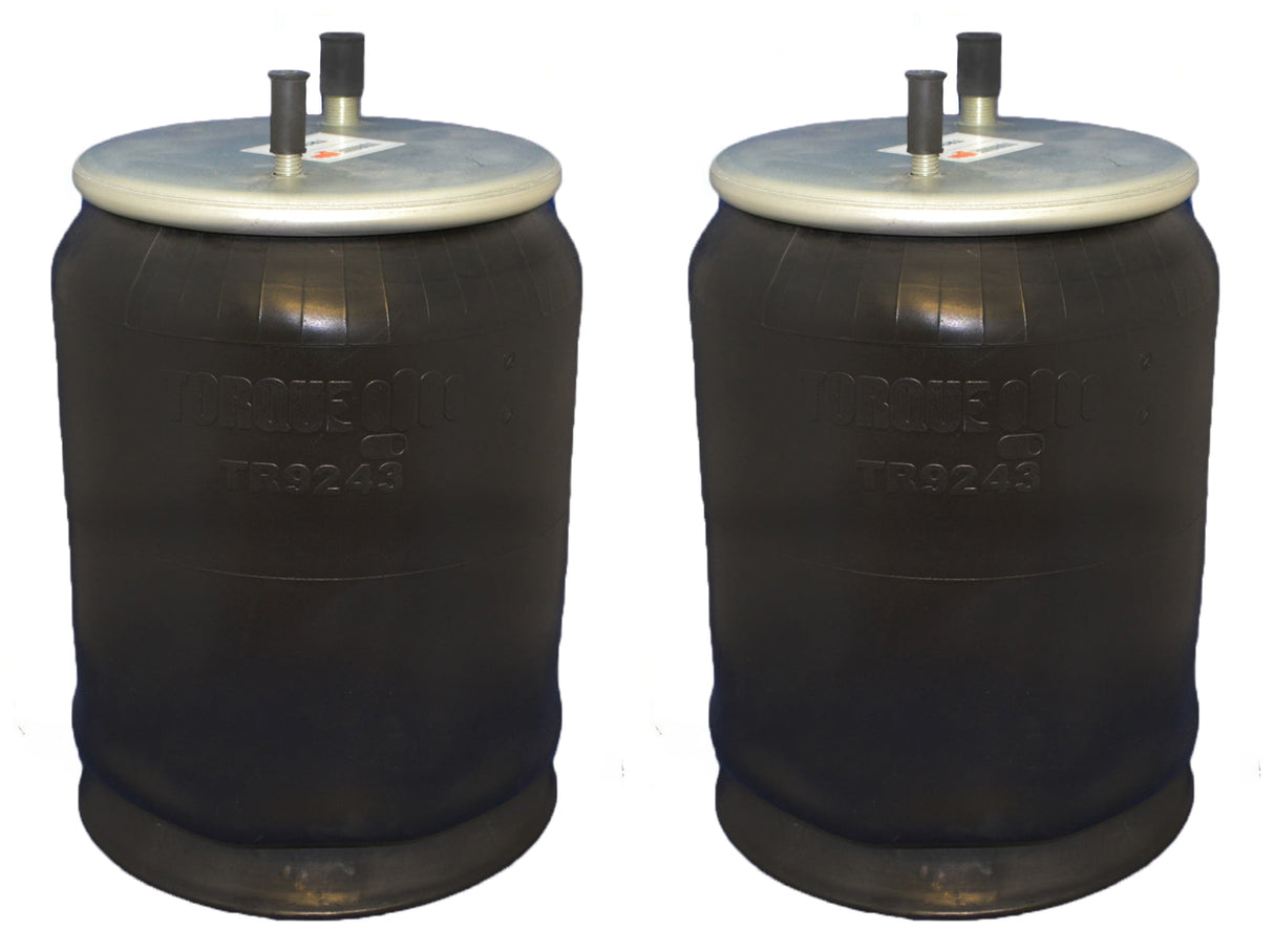 2 pack of TORQUE Trailer Air Spring Bag (Replaces Firestone 9243, Firestone W01-358-9243, Holland 905-57-112, Goodyear 1R12-480) (2 x TR9243) - AFTERMARKETUS Torque Reversible Sleeve Air Springs