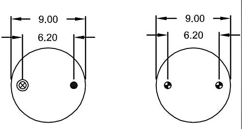 Ressort pneumatique à triple enroulement | Remplacement Firestone 8018 Goodyear 3B12-303 | Lot de 2