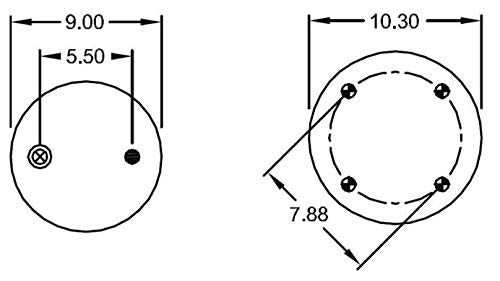 Air Spring Bag for Rowe Truck | Replacement Firestone 8888 Rowe ASC2500 | 2 Pack