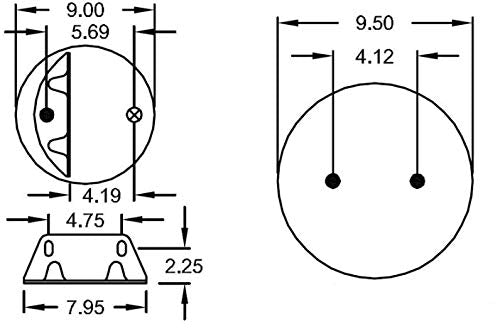 Coussin de suspension pneumatique pour camions Kenworth | Remplacement Firestone 9616 Kenworth K303-16 | Paquet de 2