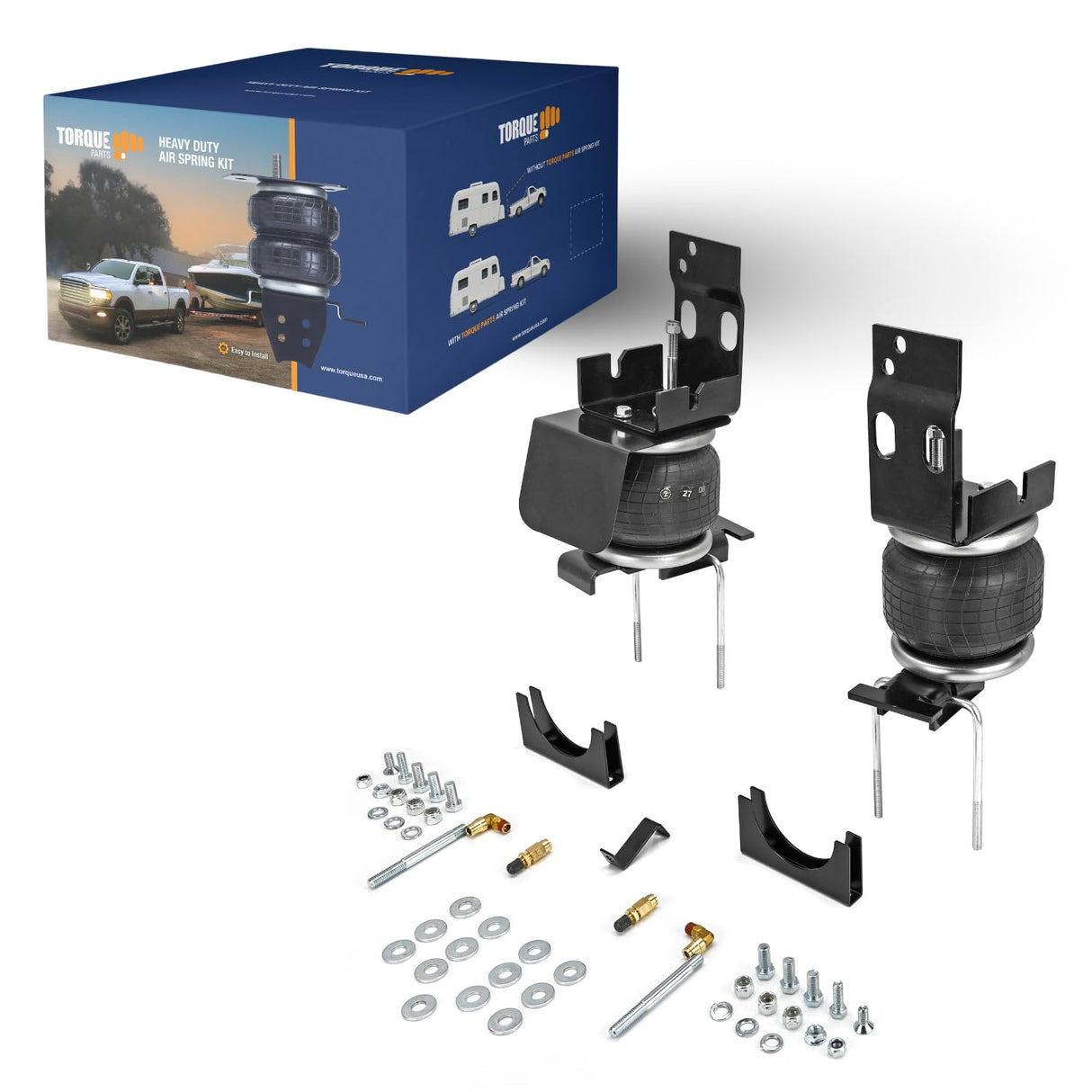 Air Bag Suspension Kit for 1975-2015 Ford Van E-250 E-350, 2015-2026 Ford E-350 Cutaway (2WD only)