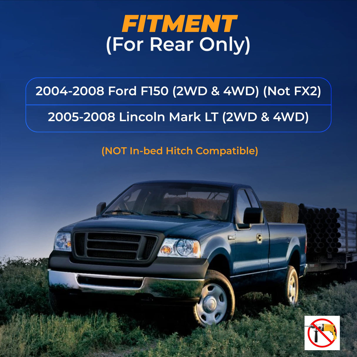 Kit de Suspension Pneumatique à Soufflet (avec Berceau) pour Ford F150 2004-2008 2WD 4WD