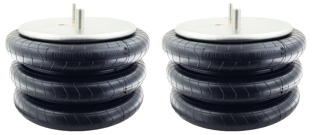 Triple Convoluted Air Spring Bag | Replacement Firestone 7797 Hendrickson 1346 | 2 Pack