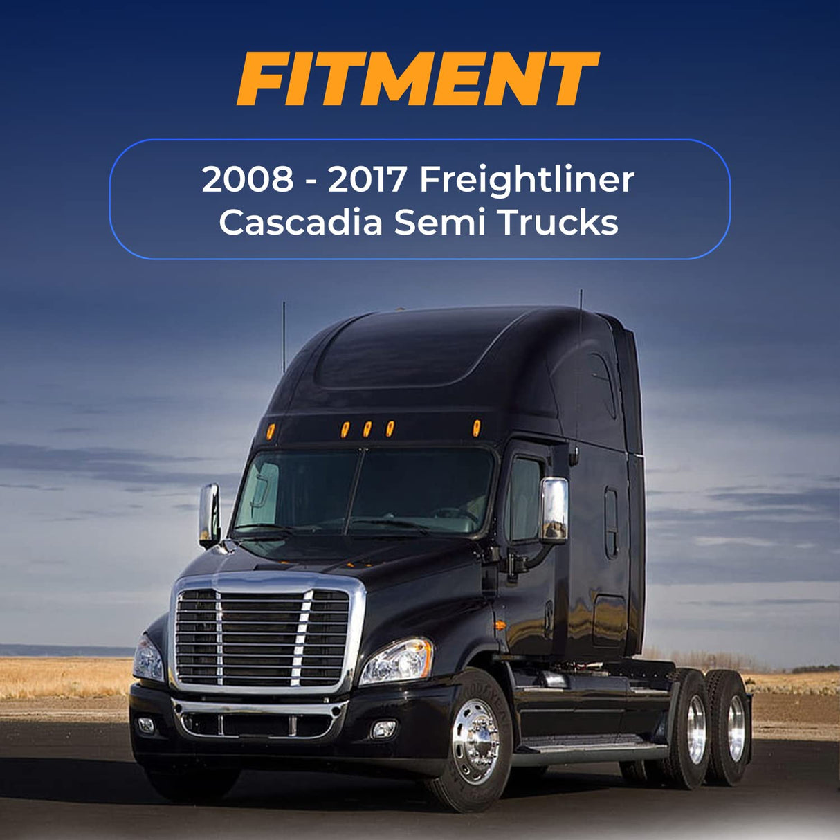 Corner Side Bumper (without Fog Hole) for 2008-2017 Freightliner Cascadia | Pair