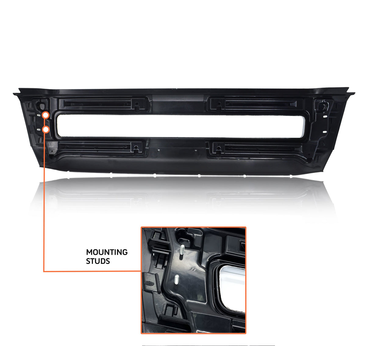 Center Bumper with Chrome Trim for 2004 - 2016 Volvo VNL 300 430 630 | Replacement Volvo 20470446 20470454 Aftermarketus Bumpers