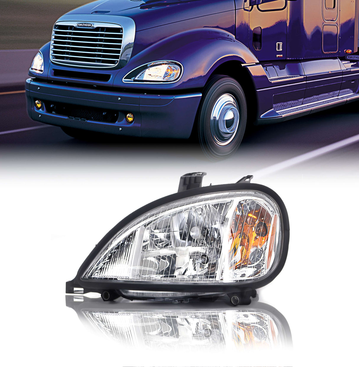 Headlight for 1996-2017 Freightliner Columbia | Replacement Freightliner A06-51041-002 | Left Aftermarketus Headlights