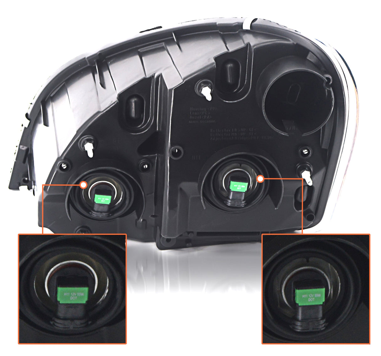 Headlight for 2008-2017 Freightliner Cascadia | Replacement Freightliner A06-51907-002 | Right Aftermarketus Headlights