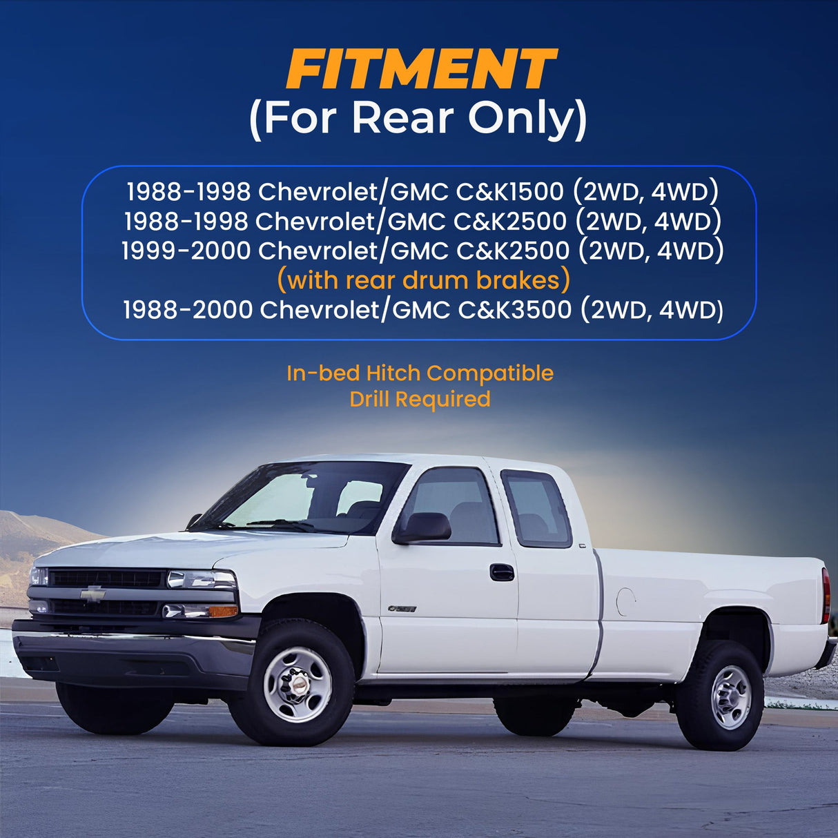 Air Bag Suspension Kit for 1988-1998 Chevy C&K 1500 2500 3500 | up to 7500 lbs - Torque Air Helper Kits for Pick-up(s)