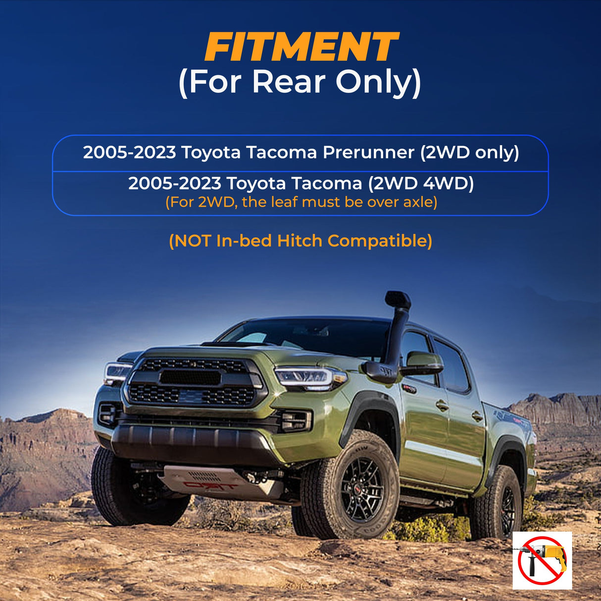 Air Bag Suspension Kit for 2005-2023 Toyota Tacoma, Prerunner (Replaces 2407 Ride-Rite) Air Helper Kits for Pick-up(s)