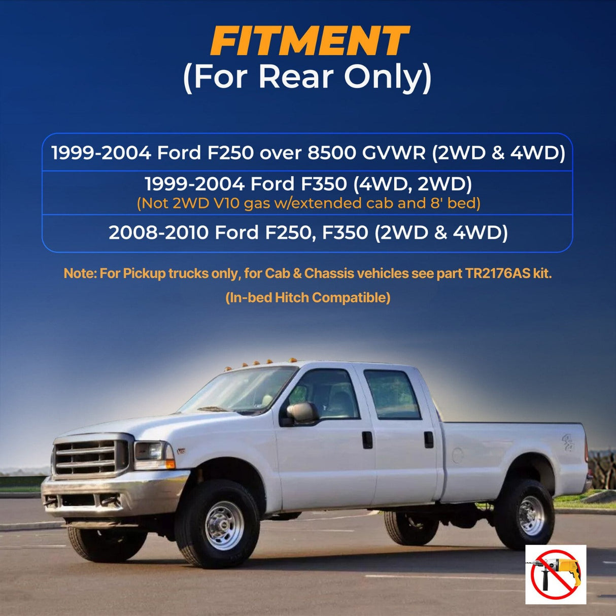Air Bag Suspension Kit for 1999-2004 and 2008-2010 Ford F250 F350 - Torque Air Helper Kits for Pick-up(s)
