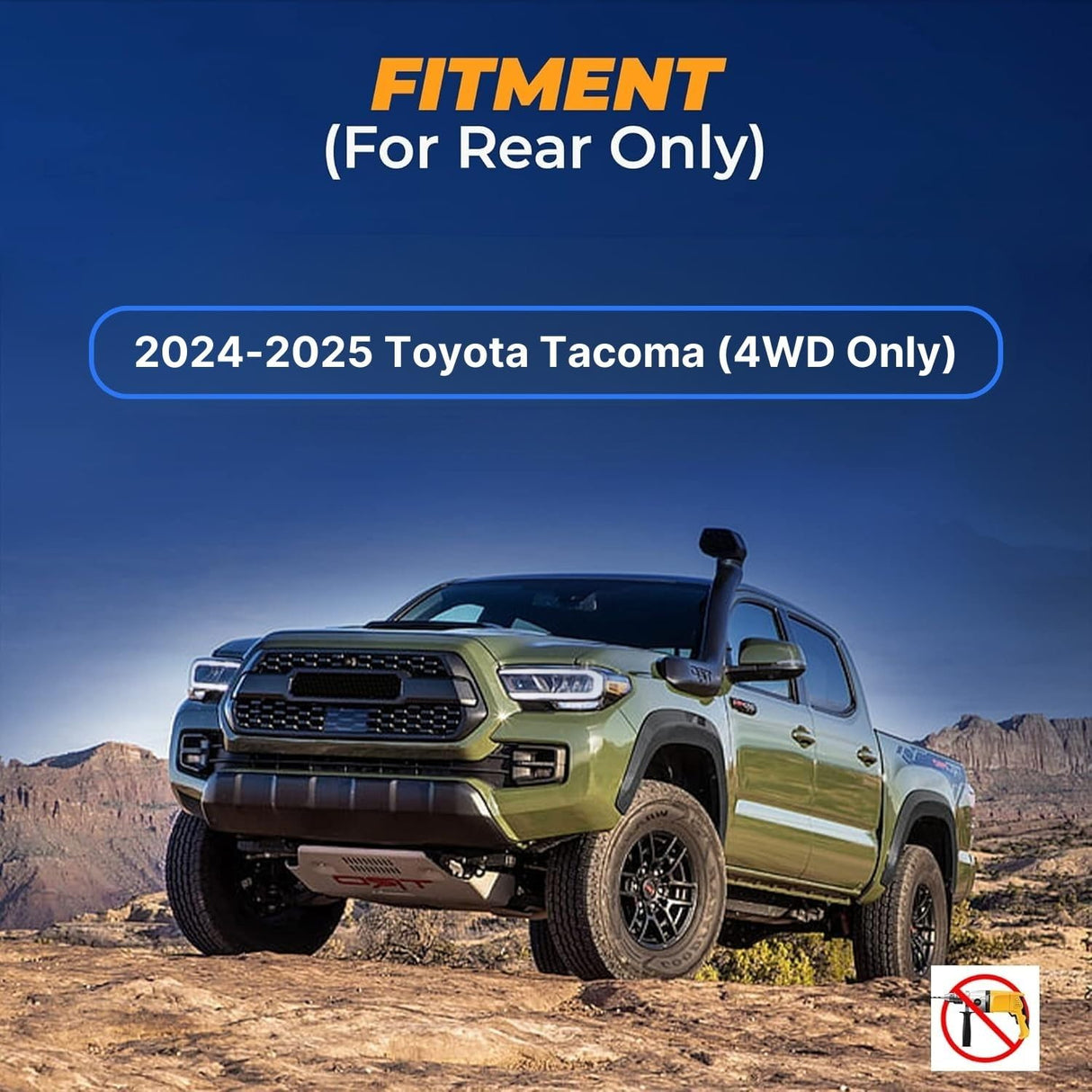 Kit de suspension pneumatique pour Toyota Tacoma 2024-2025 (4x4) | Jusqu'à 2 268 kg