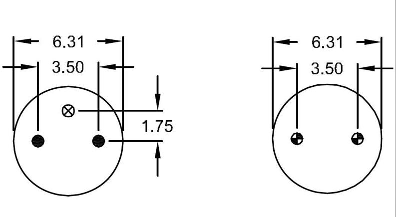 Double Convoluted Air Spring Bag (Replaces Firestone 6905, Hendrickson S-5270, S-3518) Aftermarketus Convoluted Air Springs