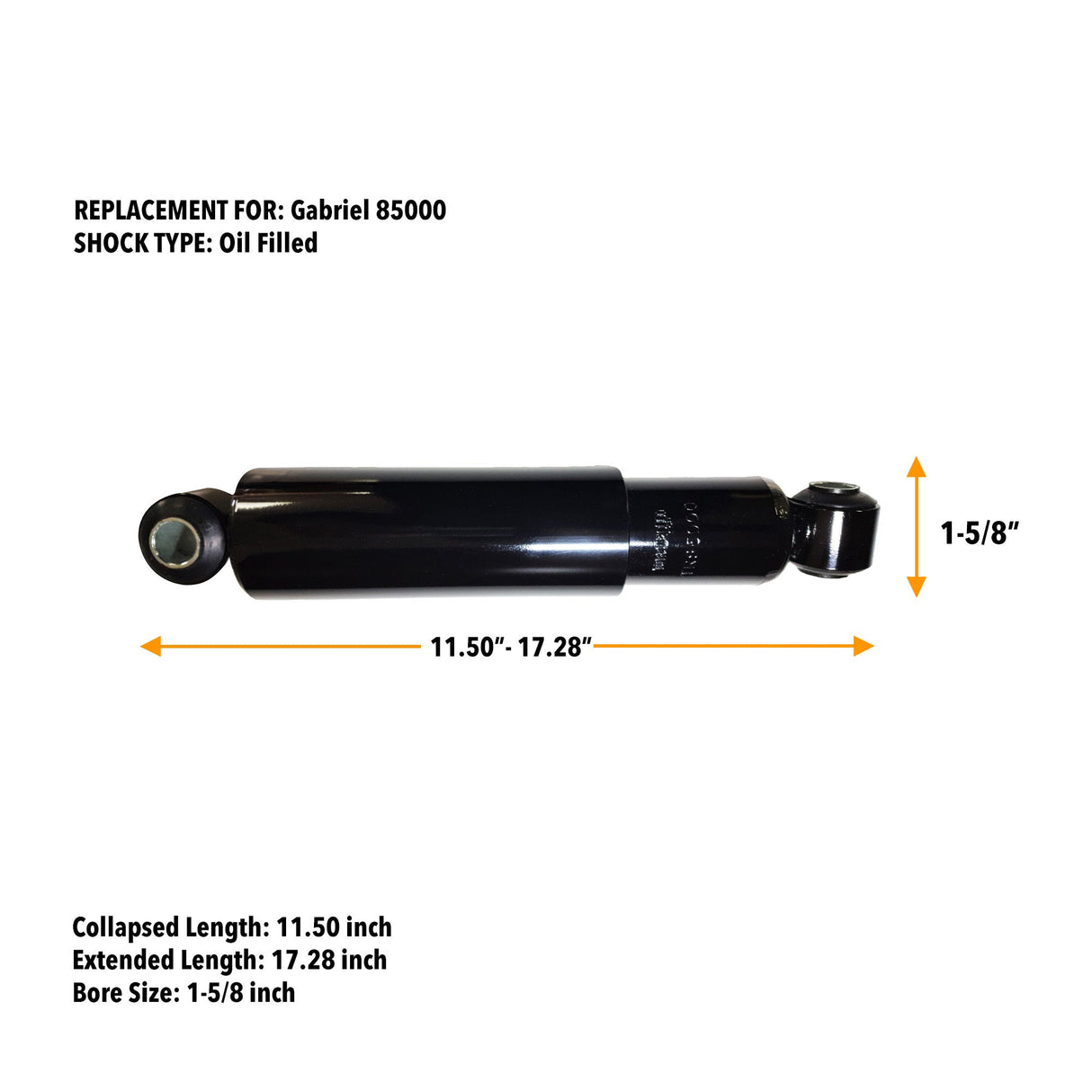 8 pack of TORQUE 85000 Heavy Duty Shock Absorber for semi Trucks Trailer - Aftermarketus Torque Shock Absorbers