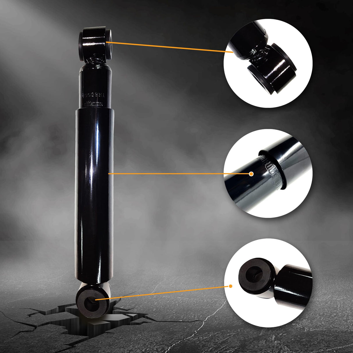 Amortisseur ultra-robuste | Compatible avec les camions Kenworth T600, T400, Mack CH/CL, Ford et Peterbilt