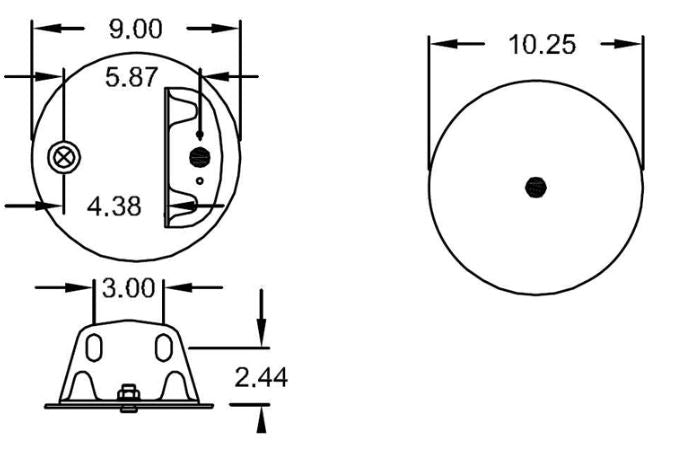 Trailer Air Spring Bag (Replaces Firestone W01-358-9471, SAF Holland 905-57-146) Aftermarketus Reversible Sleeve Air Springs