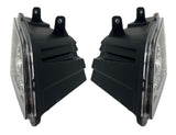 Corner Side Bumpers with Fog Light Set Replacement for 2018-2024 Volvo VNL Semi Trucks