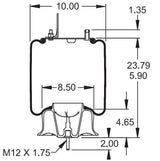 2 pack of TORQUE Air Spring Bag for Navistar Trucks (Replaces Firestone 1190, 9875, Firestone W01-358-1190, W01-358-9875, Goodyear 1R12-432, 1R12-689 & Navistar 3541731C1) (2 x TR1190) Aftermarketus Reversible Sleeve Air Springs