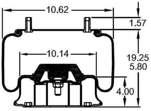 Trailer Air Spring Bag (Replaces Hendrickson S-4771, C-4771) Aftermarketus Reversible Sleeve Air Springs