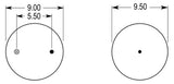2 pack of TORQUE Trailer Air Spring Bag (Replaces Firestone 8204, Firestone W01-358-8204, Goodyear 1R12-522, Triangle 8484, Holland 905-57-173) (2 x TR8204) Aftermarketus Reversible Sleeve Air Springs