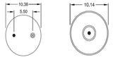Trailer Air Spring Bag (Replaces Firestone 8539, Hendrickson C-29892) - 2 Pack Aftermarketus Reversible Sleeve Air Springs