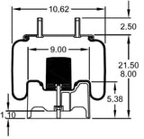 Air Spring Bag for Hendrickson (Replaces Firestone 8713, Hendrickson C-22948) Aftermarketus Reversible Sleeve Air Springs