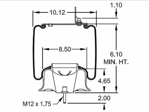 Air Spring Bag for Volvo Trucks (Replaces Firestone 8829, Volvo 20505399) - 2 Pack - Aftermarketus Torque Reversible Sleeve Air Springs