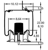 Trailer Air Spring Bag (Replaces Firestone 9297, Hendrickson 50898-1, 64651-2) - 2 Pack - Aftermarketus Torque Reversible Sleeve Air Springs