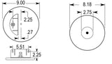 Air Spring Bag for Kenworth Trucks (Replaces Firestone 9625, Kenworth K-303-25, Goodyear 1R11-222) - 2 Pack - Aftermarketus Torque Reversible Sleeve Air Springs