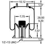 Trailer Air Spring Bag | Replacement Firestone 9645, Hendrickson C-23612 | 2 Pack
