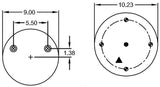 2 pack of TORQUE Trailer Air Spring Bag (Replaces Firestone 9974, Firestone W01-358-9974, Goodyear 1R12-1048) (2 x TR9974)