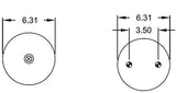 Double Convoluted Air Spring Bag | Replacement Firestone 7897 Hendrickson C-11486 | 2 Pack