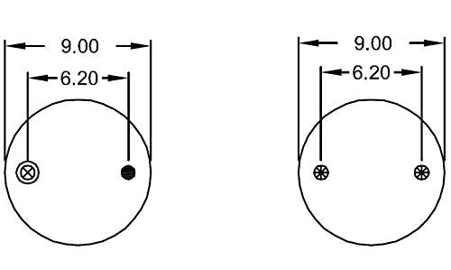 Double Convoluted Air Spring Bag | Replacement Firestone 7555 Triangle AS-4480 | 2 Pack