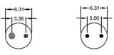 Ressort pneumatique à double convolution | Remplace Firestone 6944 Goodyear 2B9-252 | Pack de 2