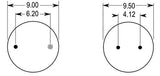 Air Spring Bag for Kenworth Trucks | Replacement Firestone 9422 Kenworth K303-15 | 2 Pack