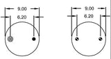 Ressort pneumatique à triple enroulement | Remplacement Firestone 8018 Goodyear 3B12-303 | Lot de 2