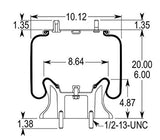 Air Spring Bag for Navistar Trucks | Replacement Firestone 9213 Navistar 501559C-1 | 2 Pack