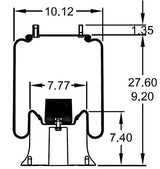 Trailer Air Spring Bag | Replacement Firestone 9321 Hendrickson NS501304 | 2 Pack