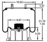 Ressort pneumatique pour Holland | Remplacement Firestone 9121, Holland 905-57-019 | Paquet de 2