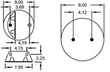 Coussin de suspension pneumatique pour camions Kenworth | Remplacement Firestone 9616 Kenworth K303-16 | Paquet de 2