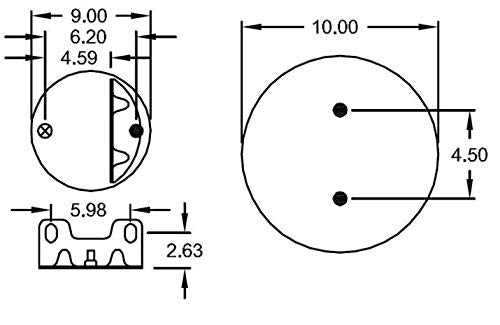 Trailer Air Spring Bag Replacement Firestone 9287 Hendrickson 50405-1 | 2 Pack