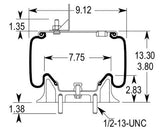 Coussin de suspension pneumatique pour camions Kenworth | Remplacement Firestone 9616 Kenworth K303-16 | Paquet de 2