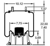 Air Spring Bag for Rowe Truck | Replacement Firestone 8888 Rowe ASC2500 | 2 Pack