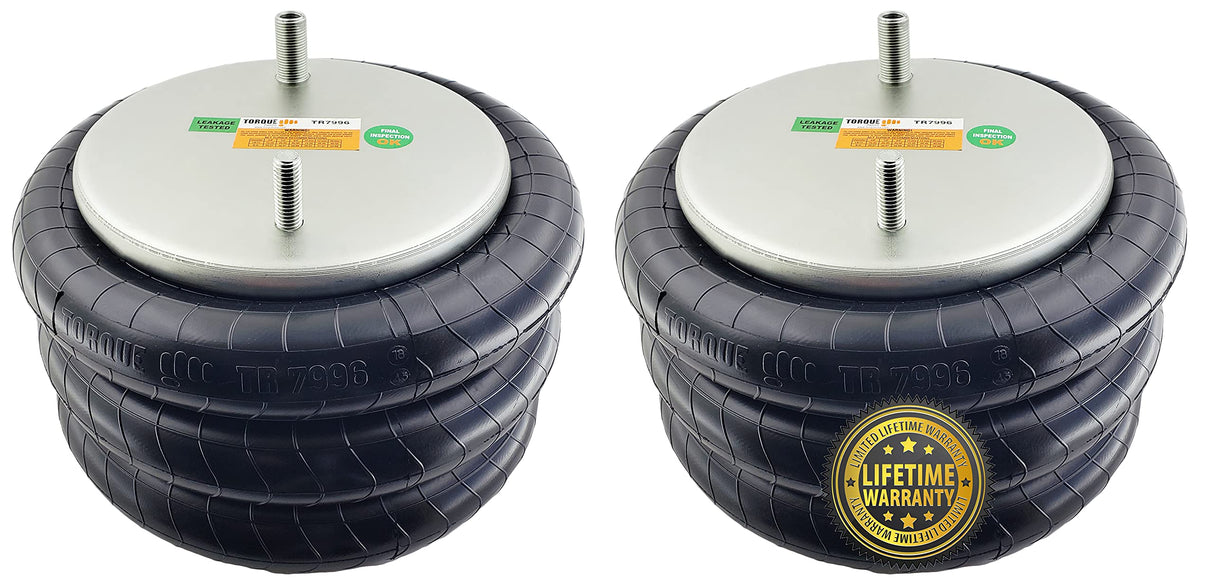 Triple Convoluted Air Spring Bag | Replacement Firestone 7990 7996 Granning 8221 | 2 Pack