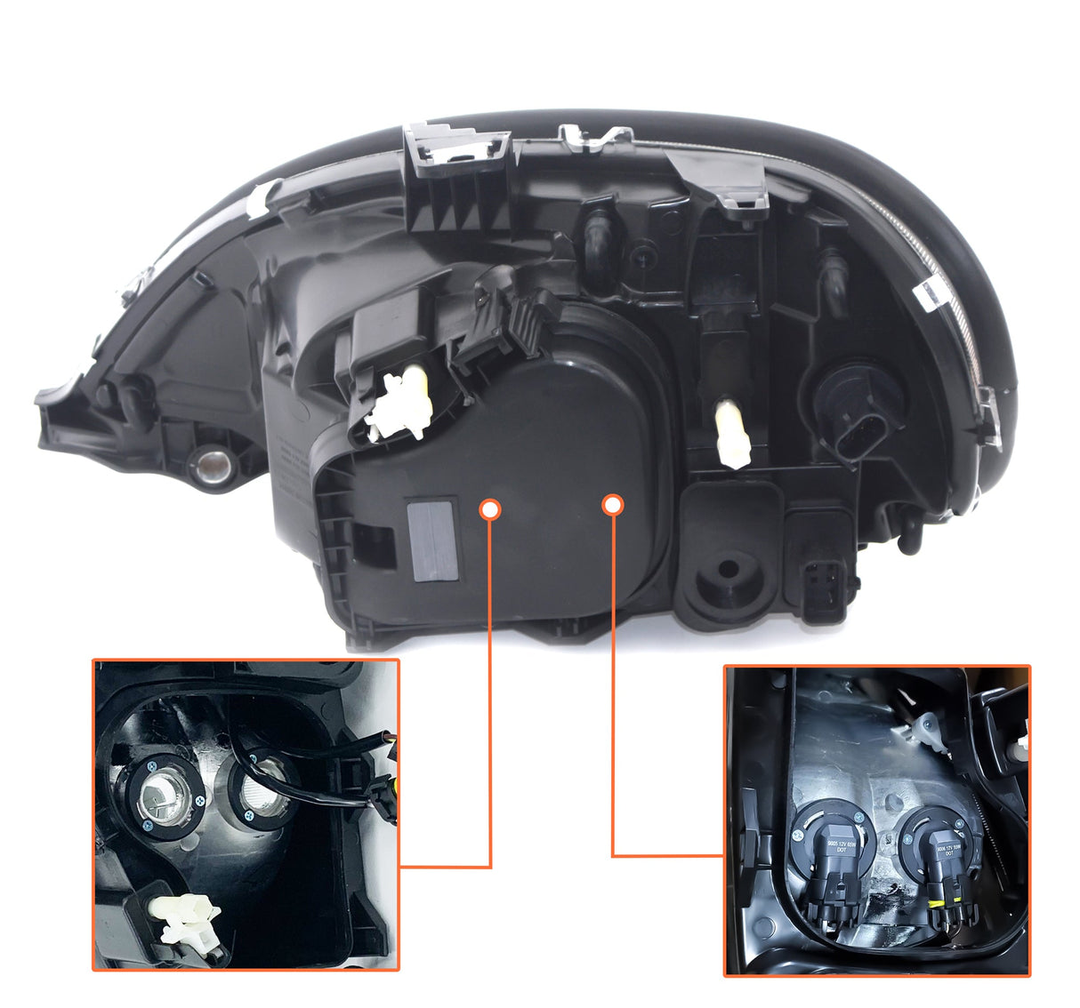 Headlight for 1996-2017 Freightliner Columbia | Replacement Freightliner A06-32496-005 | Right Aftermarketus Headlights