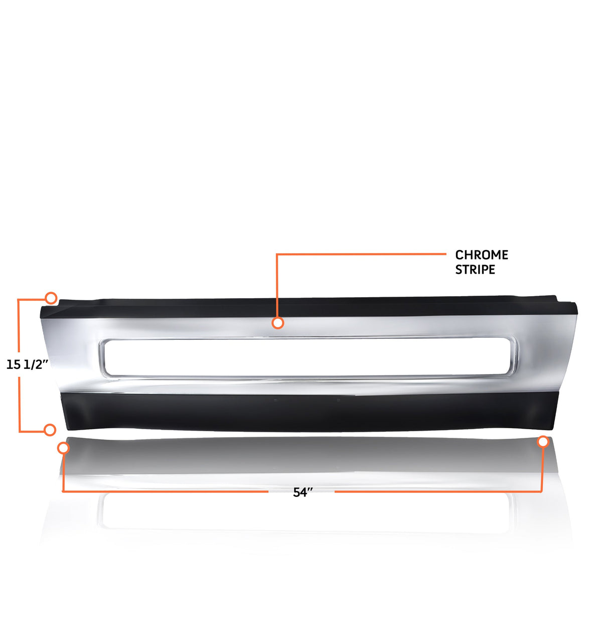 Front Bumper Set (Without Fog Light Holes) Replacement for 2004–2015 Volvo VNL Semi Trucks Aftermarketus Bumpers