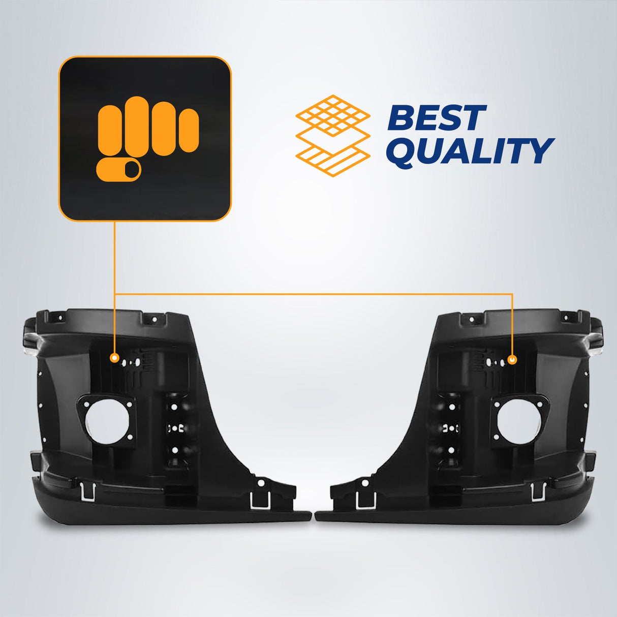 Bumper Support Reinforcement for 2008-2017 Freightliner Cascadia Semi Trucks | Pair Aftermarketus Bumpers