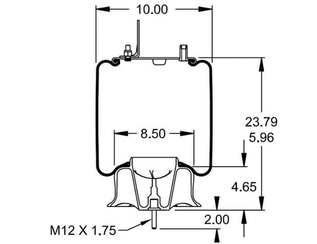 Air Spring Bag for Navistar International Trucks - Replaces Firestone 1191, Navistar 3541731C1, Goodyear 1R12-432 Aftermarketus Reversible Sleeve Air Springs