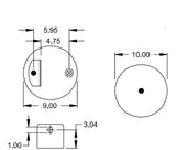 Air Spring Bag for Navistar International Trucks - Replaces Firestone 1191, Navistar 3541731C1, Goodyear 1R12-432 Aftermarketus Reversible Sleeve Air Springs