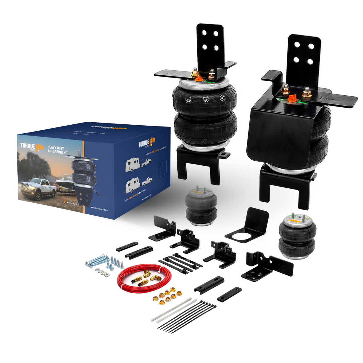 Air Spring Bag Suspension Kit for 1995-2004 Toyota Tacoma, Prerunner - up to 7500 lbs -  Torque Air Helper Kits for Pick-up(s)